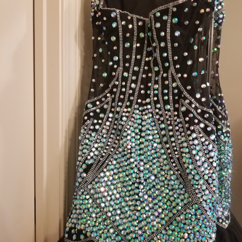 Womens Rhinestone Prom/ Pageant Dress - Picture 4 of 6